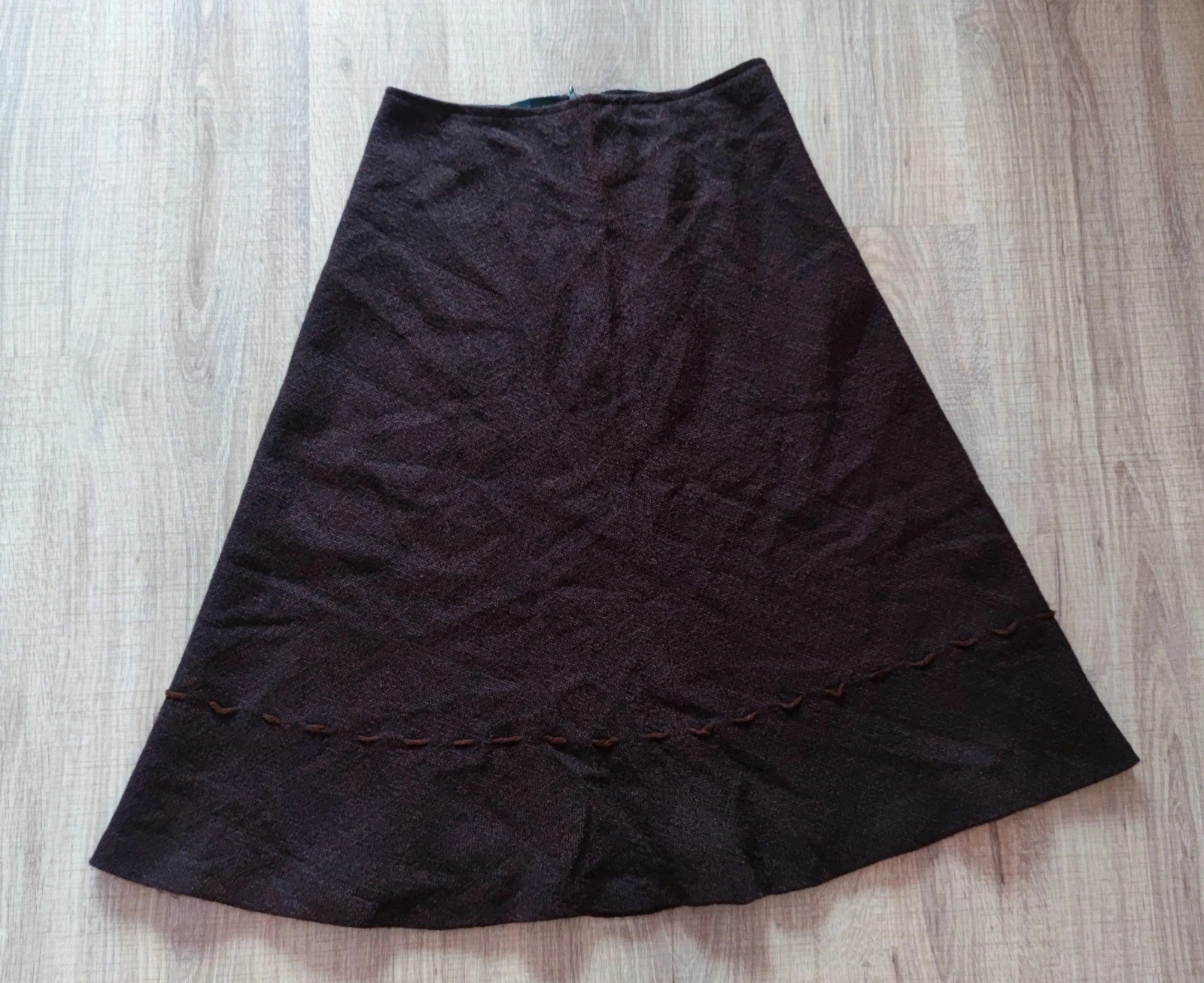 Zara Woman 38-os A-vonalú 74% gyapjú midi szoknya 1