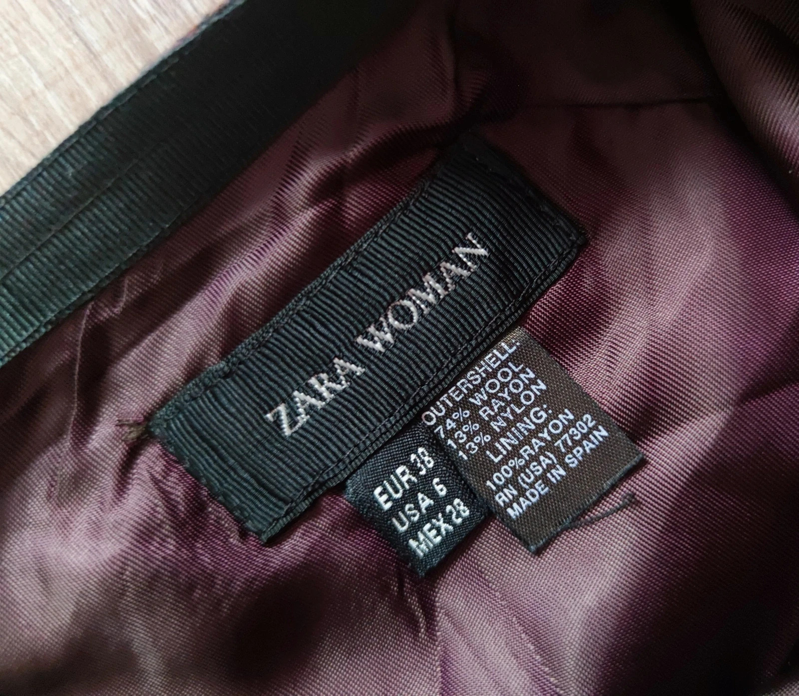 Zara Woman 38-os A-vonalú 74% gyapjú midi szoknya 4