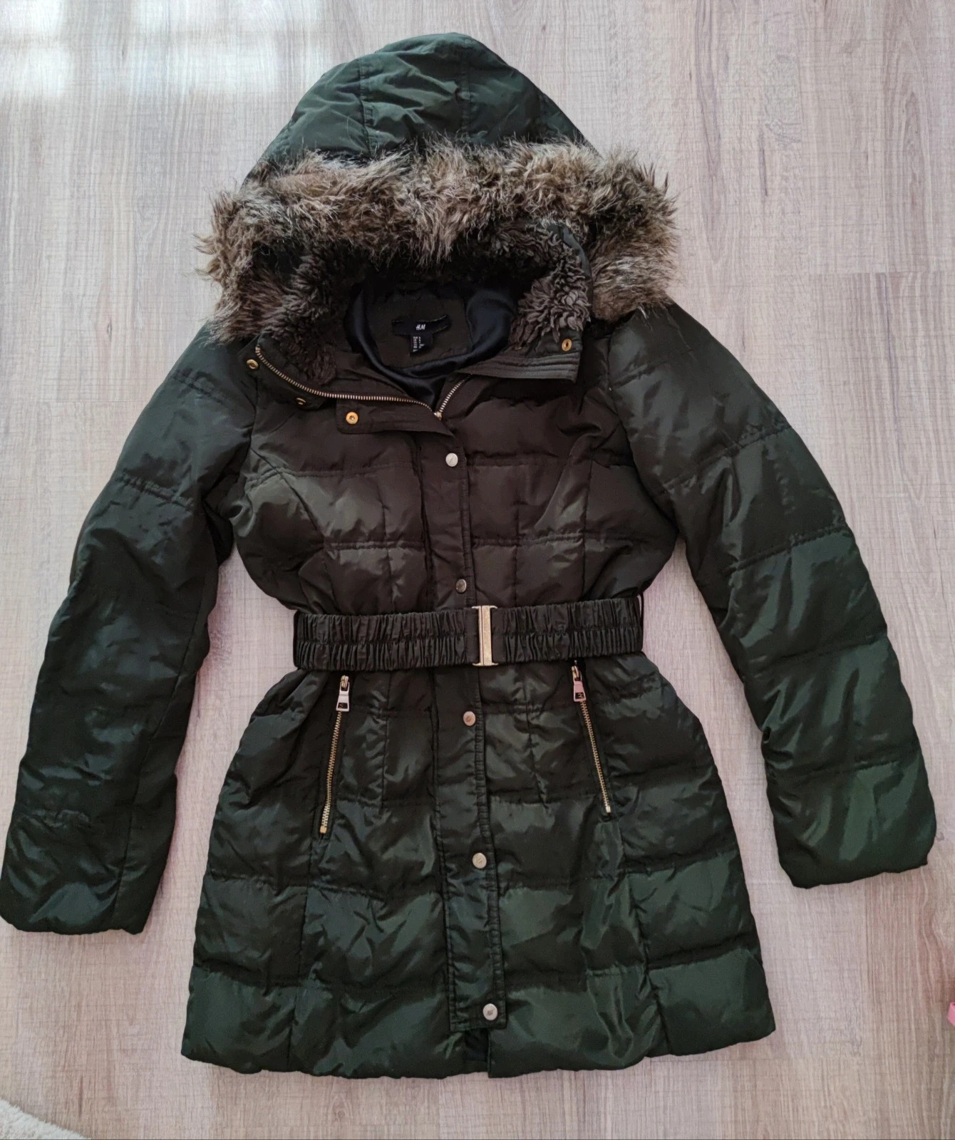H&M 36-os steppelt átmeneti hosszú dzseki/kabát 1