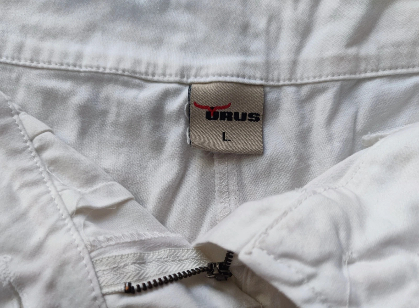 Urus L-es törtfehér 95% pamut alacsony derekú rövidnadrág 3