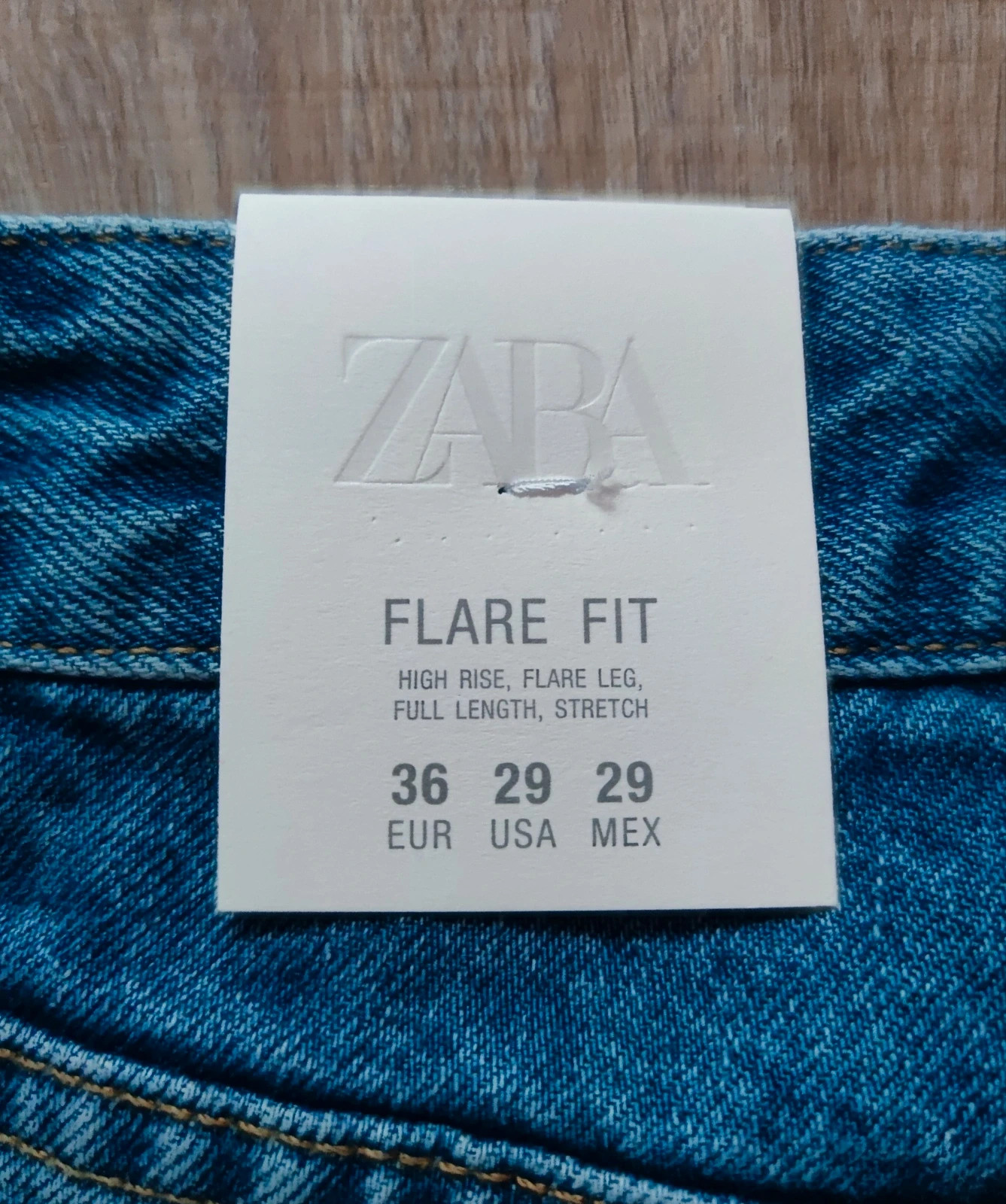 Új! 36-os trendi Zara Flare fit magas derekú farmer 3