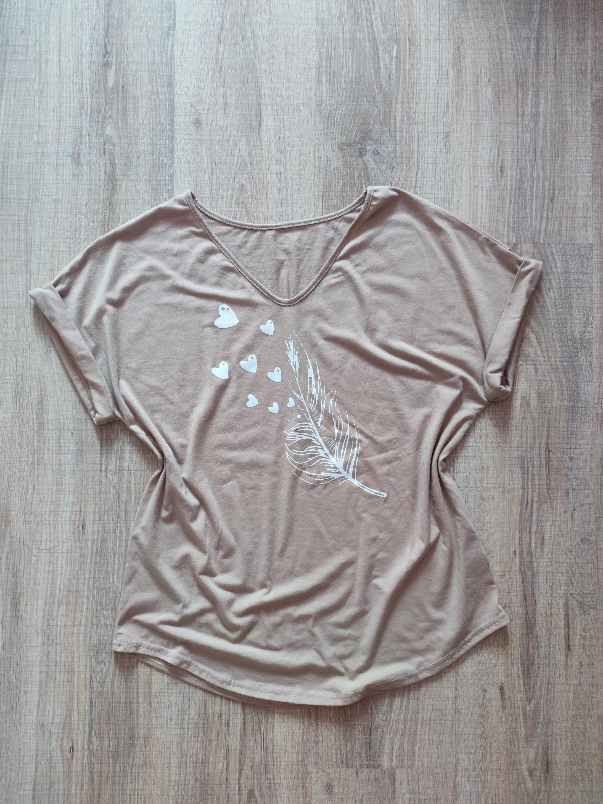 Shein L-es toll mintás 40/42 lenge rövidujjú póló 1