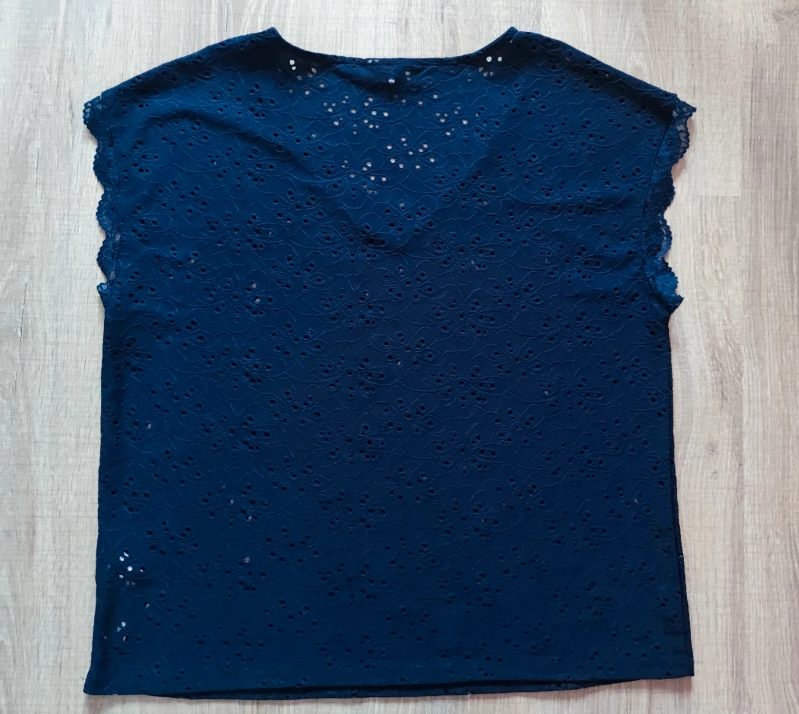 Új! M/L elegáns madeira csipkés rövidujjú blúz 2