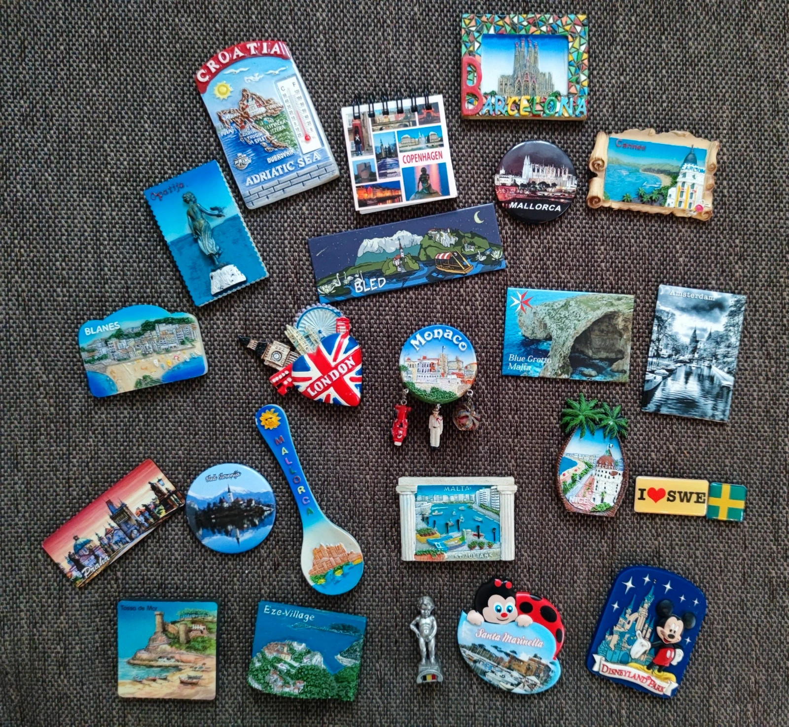 Európai hűtőmágnes gyűjtemény (23 db)/Europe fridge magnet collection 1