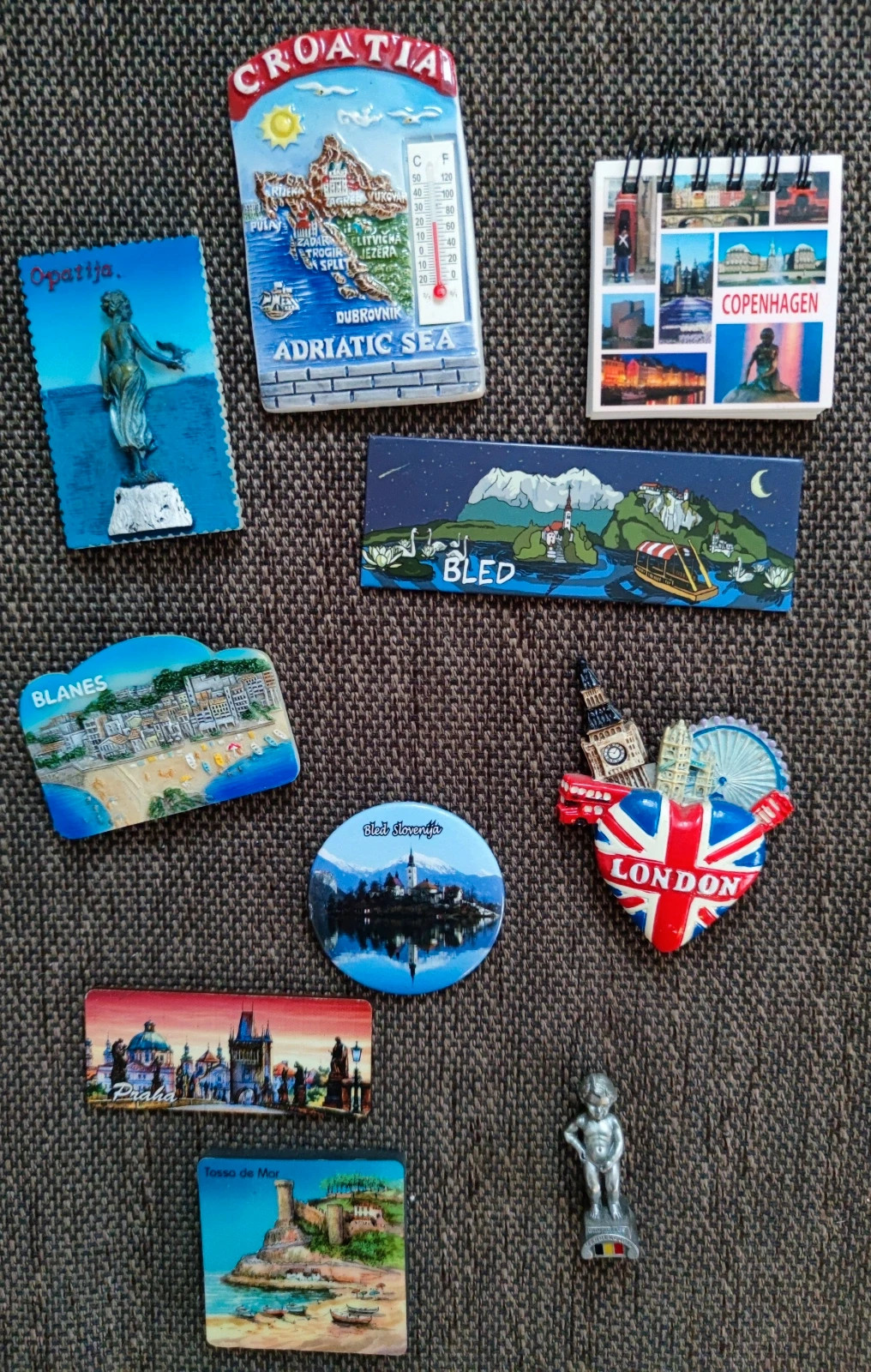 Európai hűtőmágnes gyűjtemény (23 db)/Europe fridge magnet collection 3