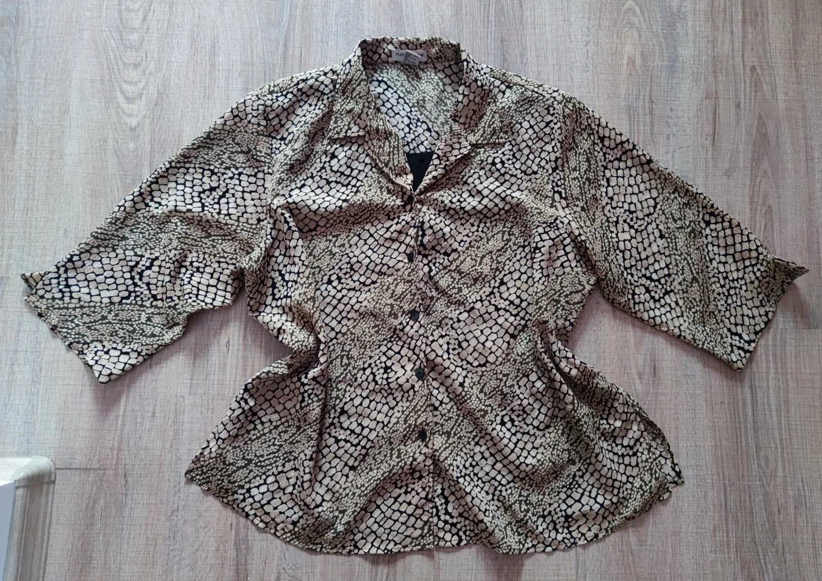 Notations 2XL (44/46) kígyómintás 3/4 ujjú csinos ing 1