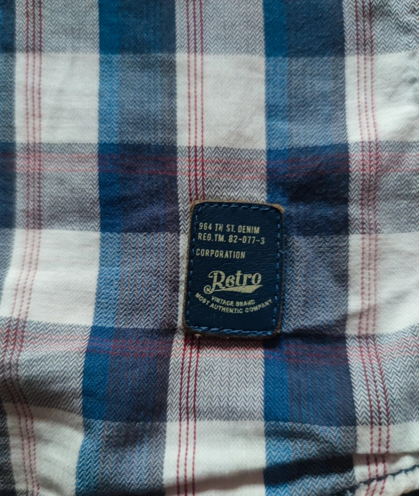 Hibátlan L-es Retro Jeans kockás férfi ing 4