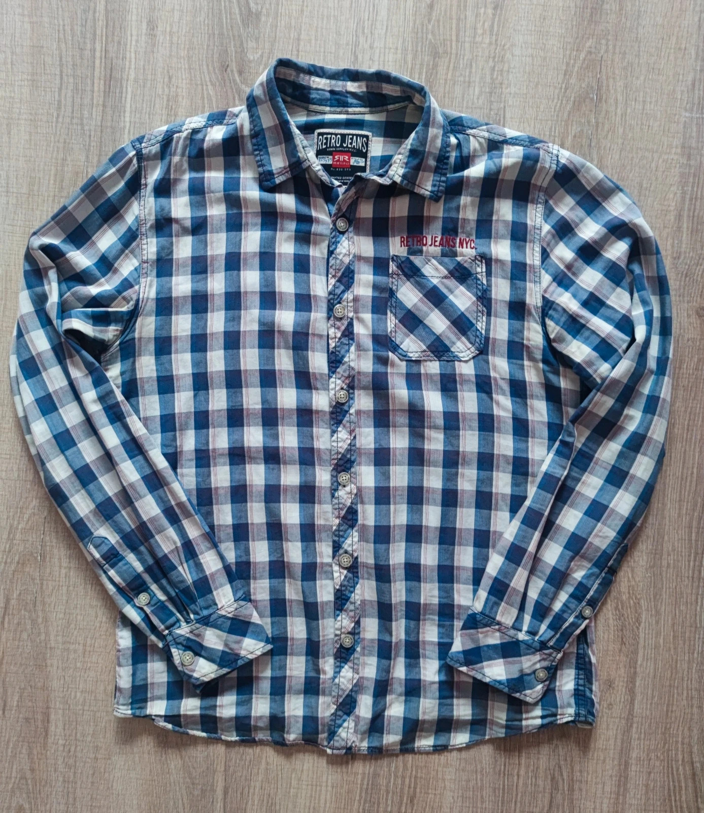 Hibátlan L-es Retro Jeans kockás férfi ing 2