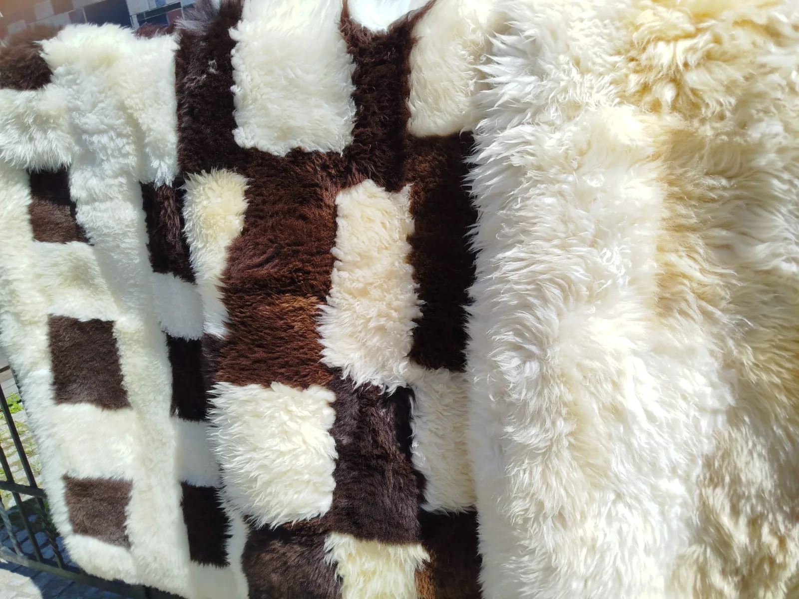 Premium Patchwork Sheepskin rugs/decoration 2