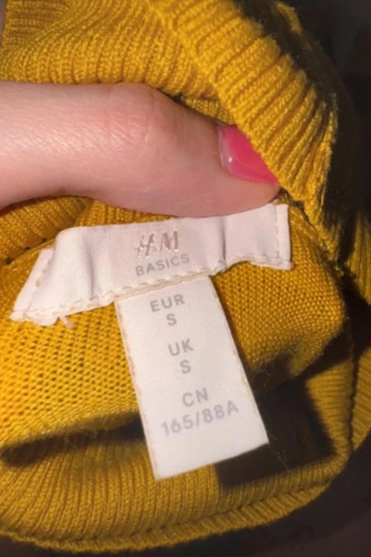 Mustársárga H&M garbó - S 4
