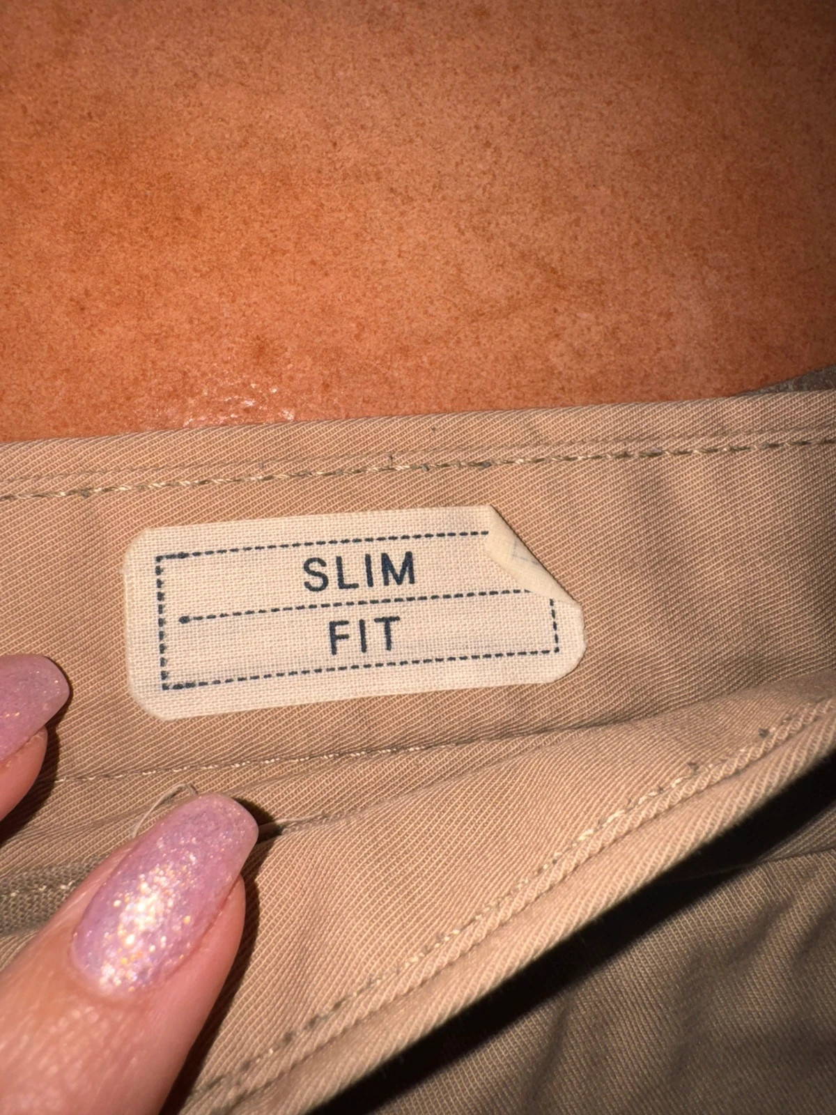 H&M bézs slim fit férfi chino nadrág – W29 4