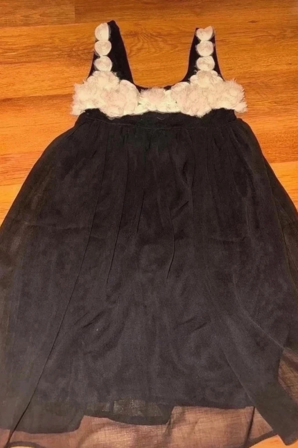 ASOS fekete elegáns ruha textilvirágokkal - S/ 36 4