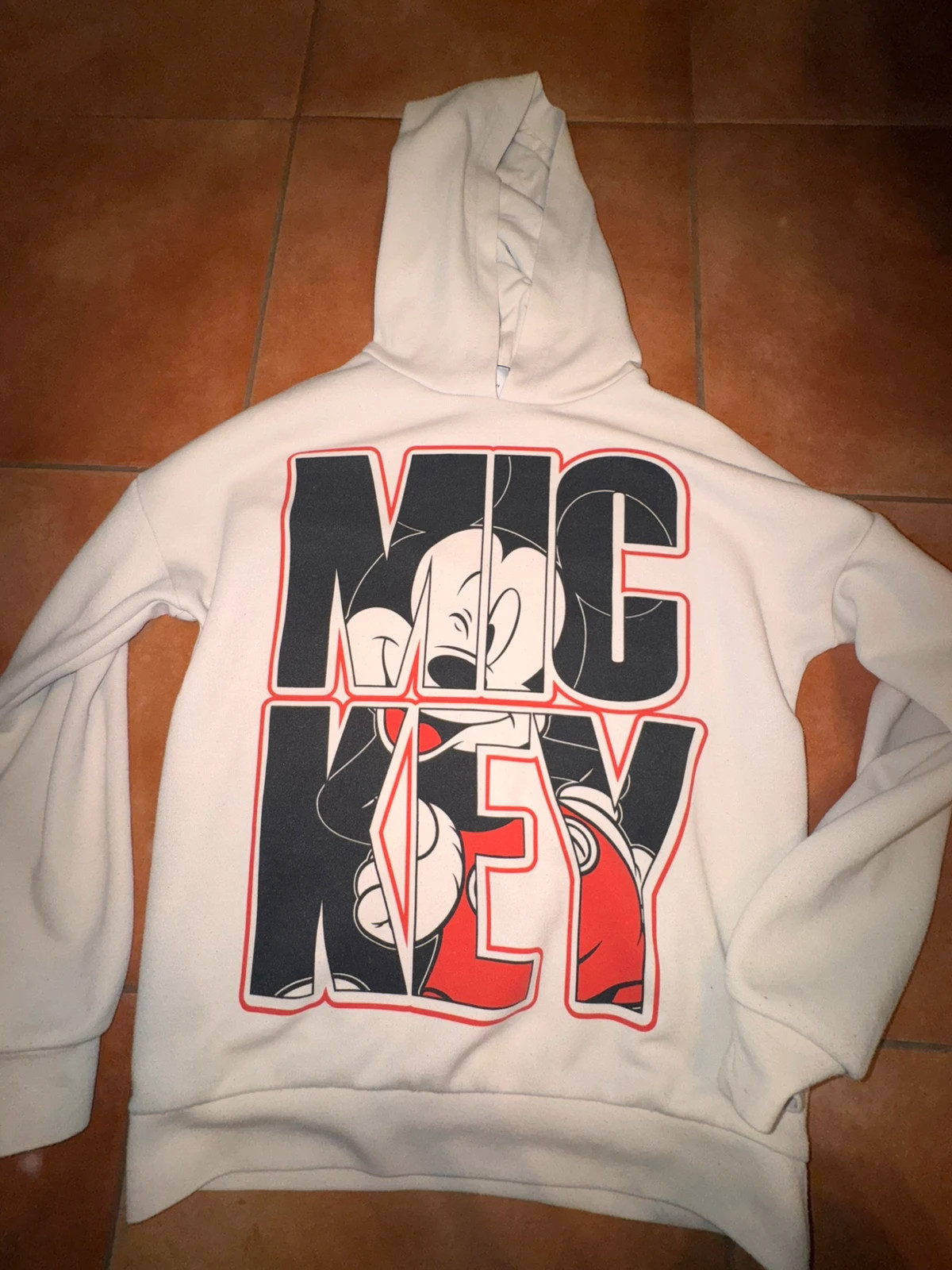 Disney Mickey Mouse kapucnis pulóver – törtfehér 1