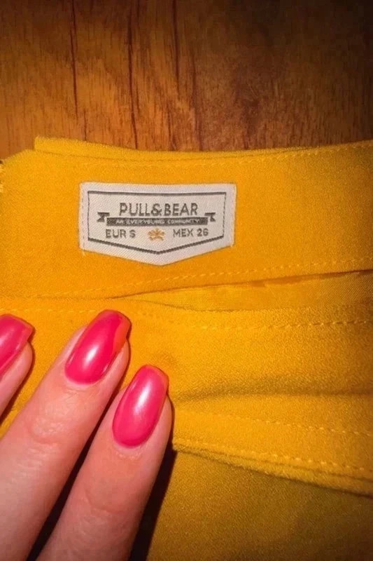 Pull&Bear mustár sárga szoknya 4