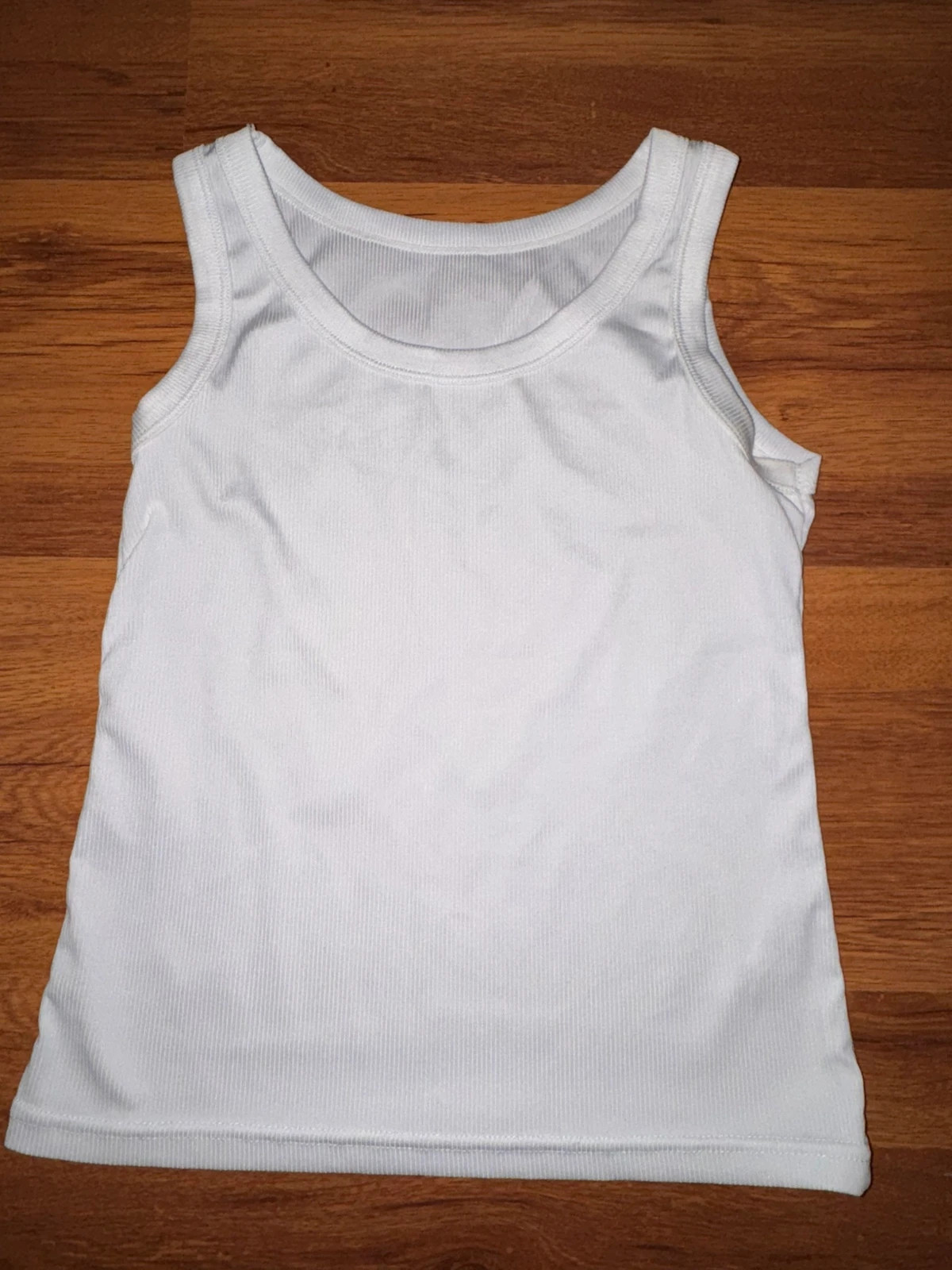 Fehér bordázott basic top – S 2