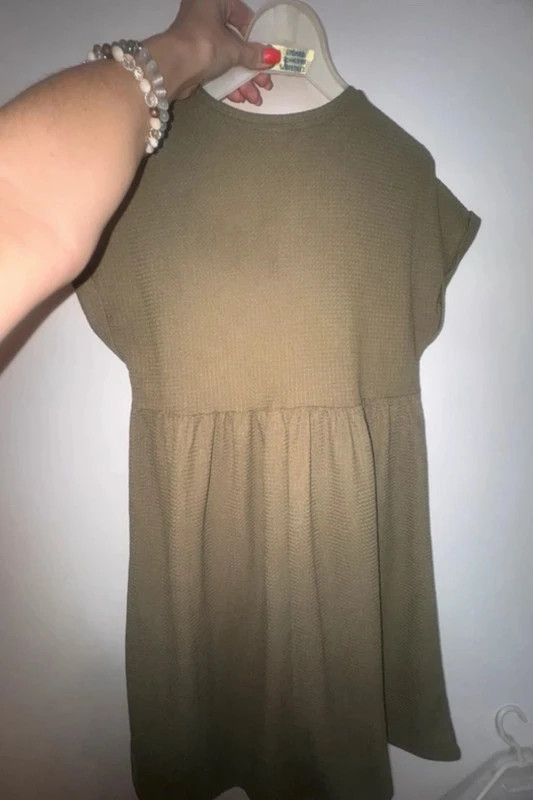 Khaki/olívazöld női nyári ruha – M 2