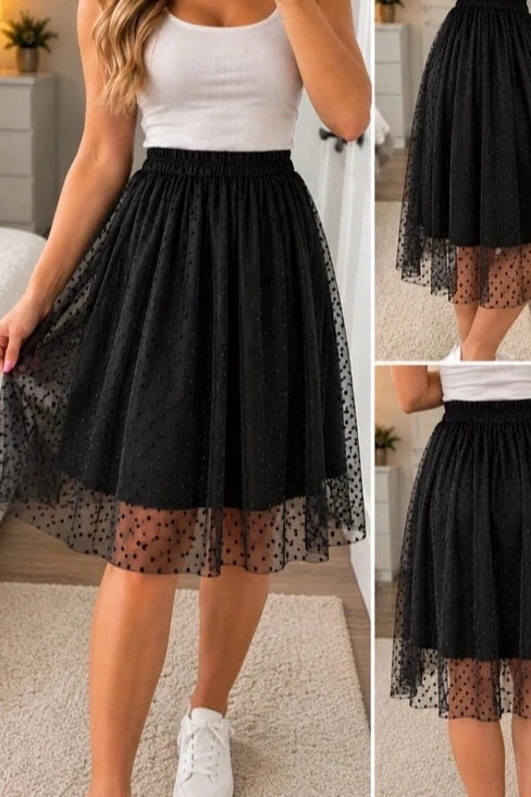 Shein fekete hosszú tüll szoknya – XS 1