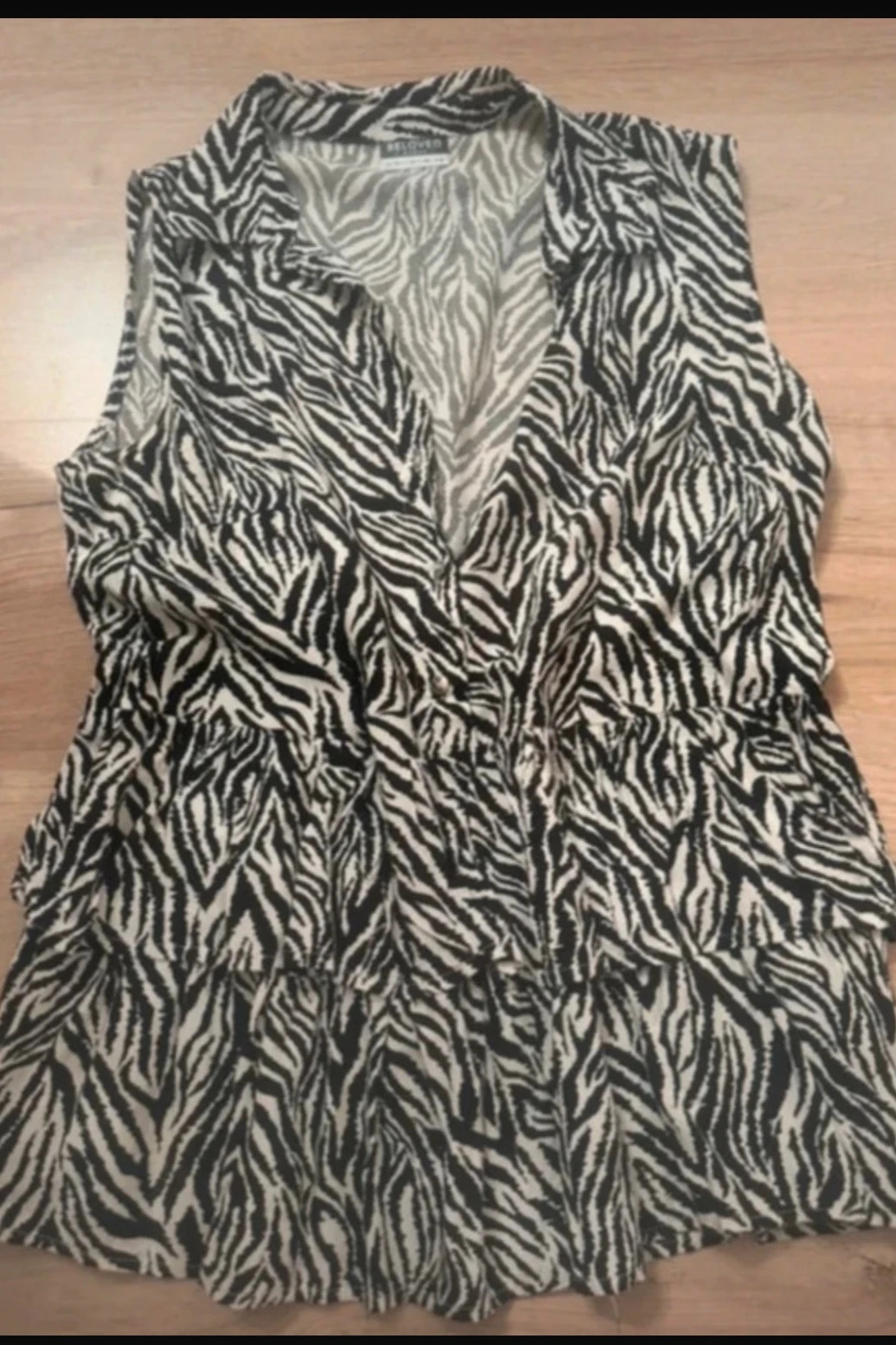 Beloved zebra mintás fodros felső – S/36 2