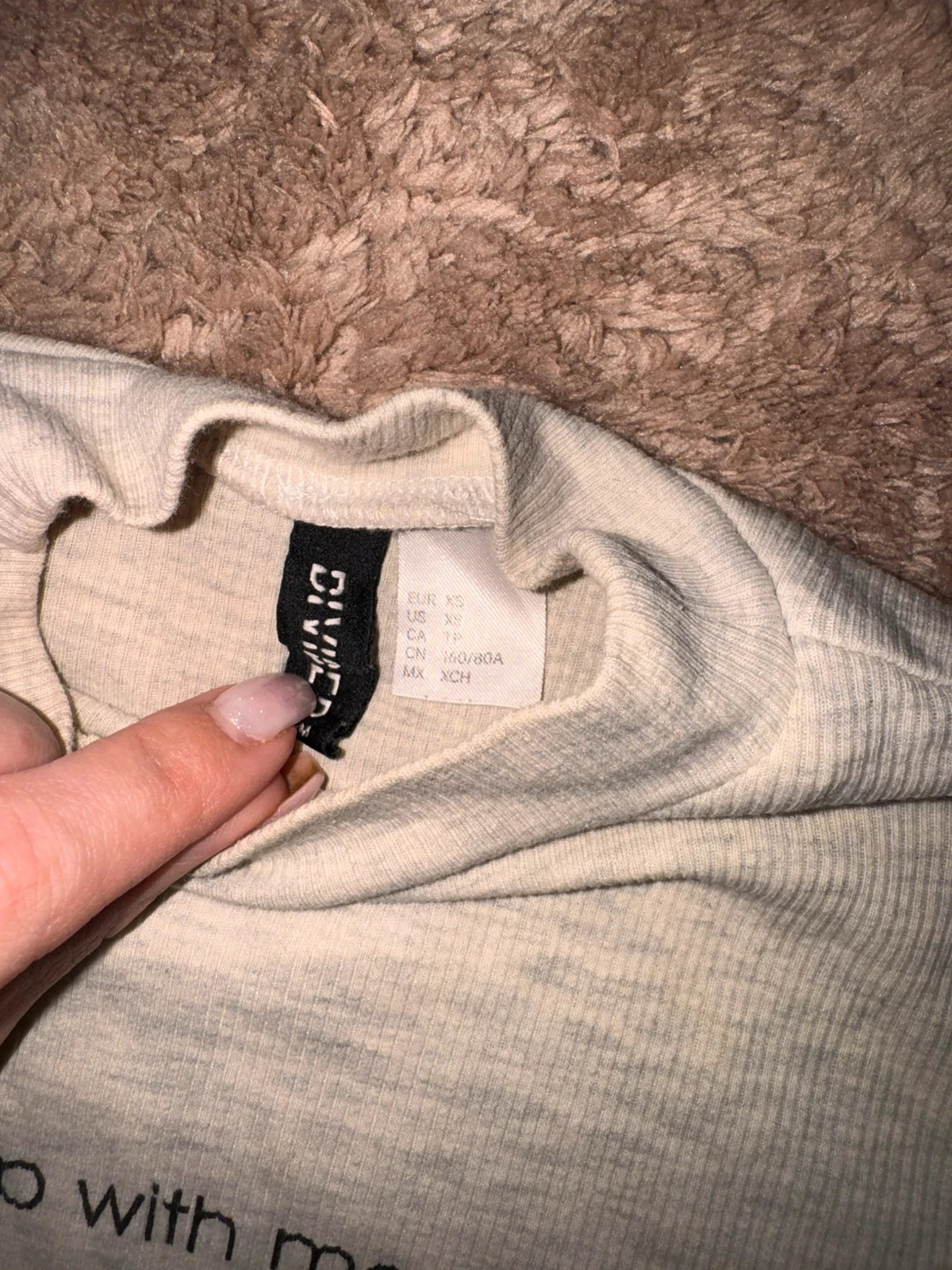 H&M bézs bordázott női body – xs 2