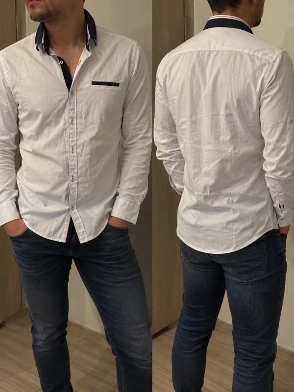 Falcon’s férfi ing 2 db – fehér, slim fit-L 2