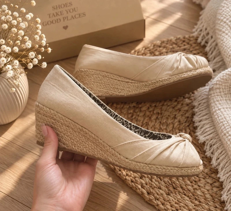 Tchibo bézs telitalpú espadrilles – 40-es – kiváló állapotú 2