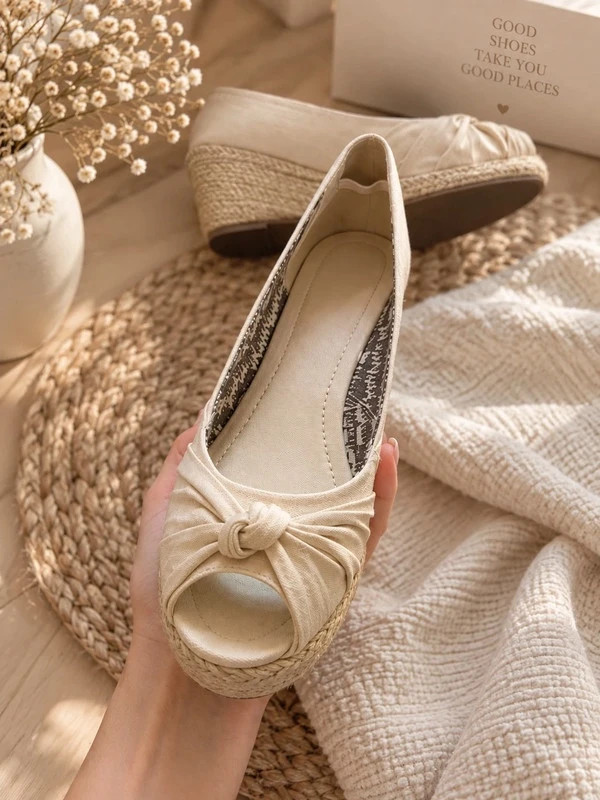 Tchibo bézs telitalpú espadrilles – 40-es – kiváló állapotú 1
