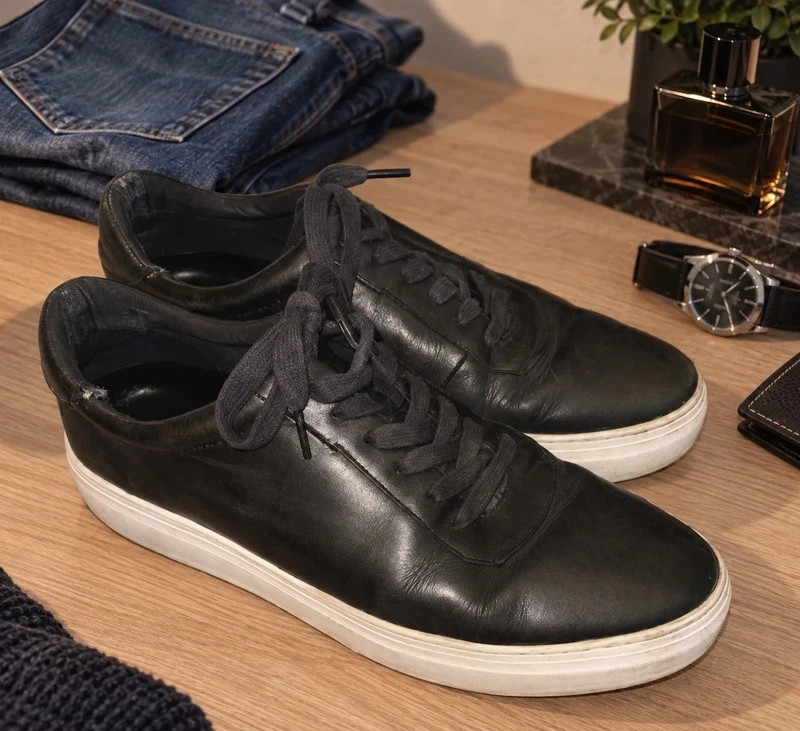 Vagabond férfi bőr sneaker – fekete-fehér, 40-es 1