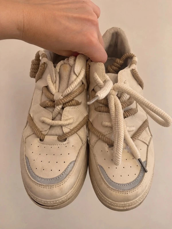 Sinsy bézs chunky sneaker vastag fűzőkkel – 40 2