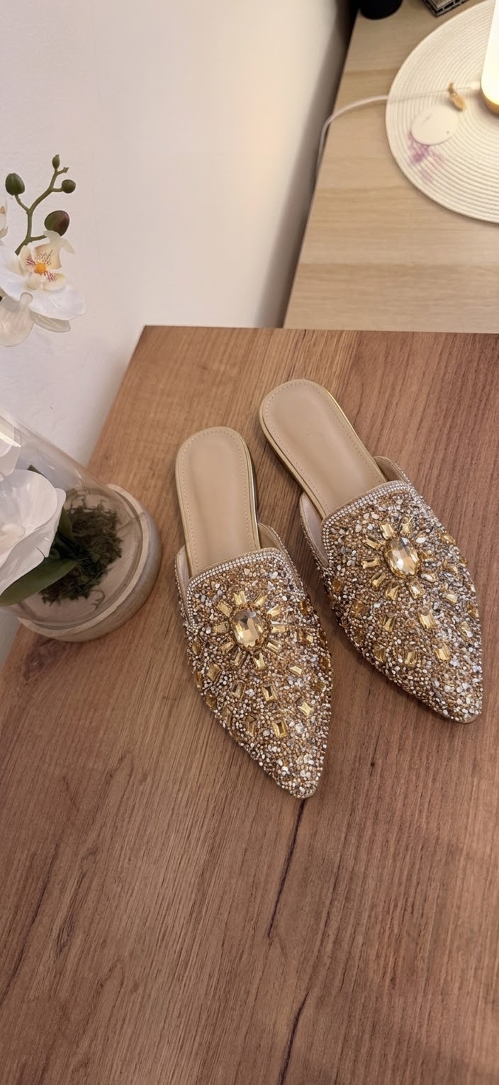 Gold shoes 1