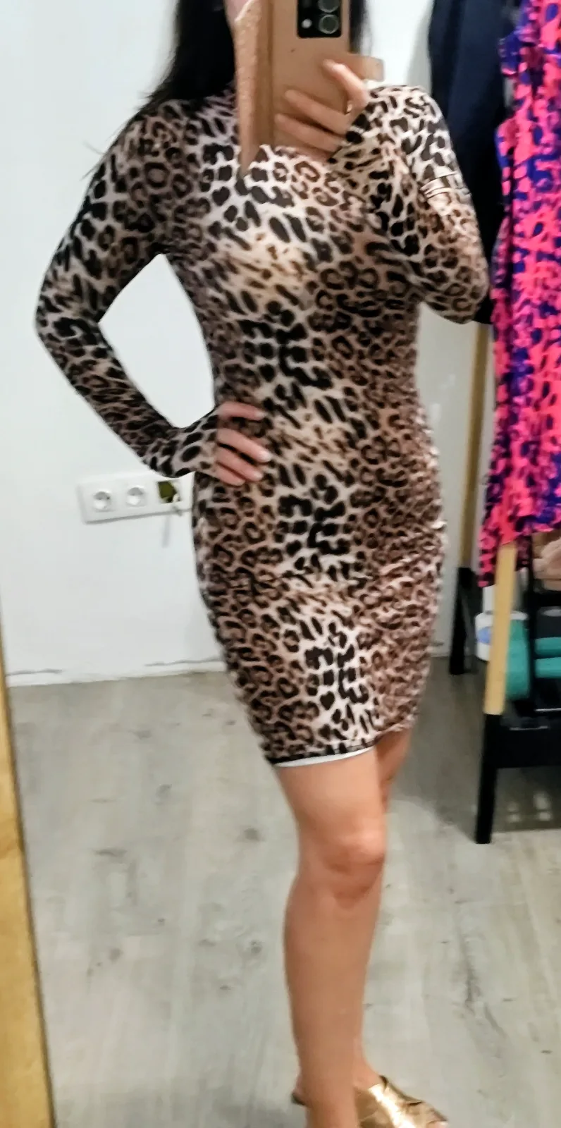 Leopárd mintás ruha S 4