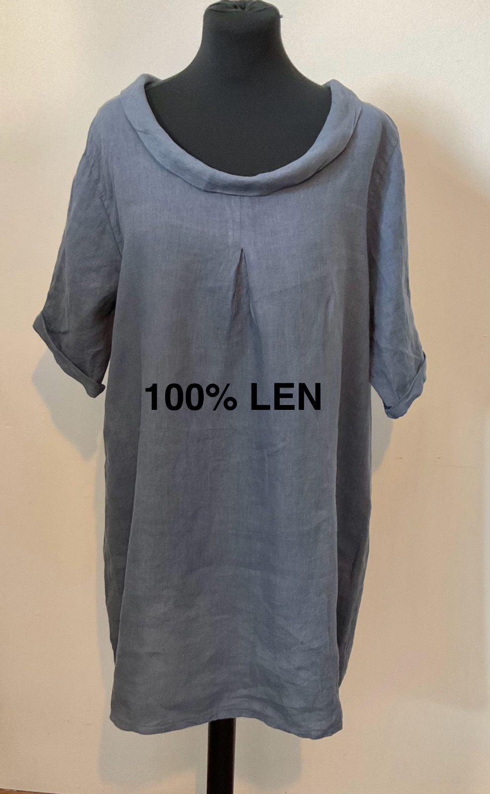 100% Len ruha, tunika 46-XL 1