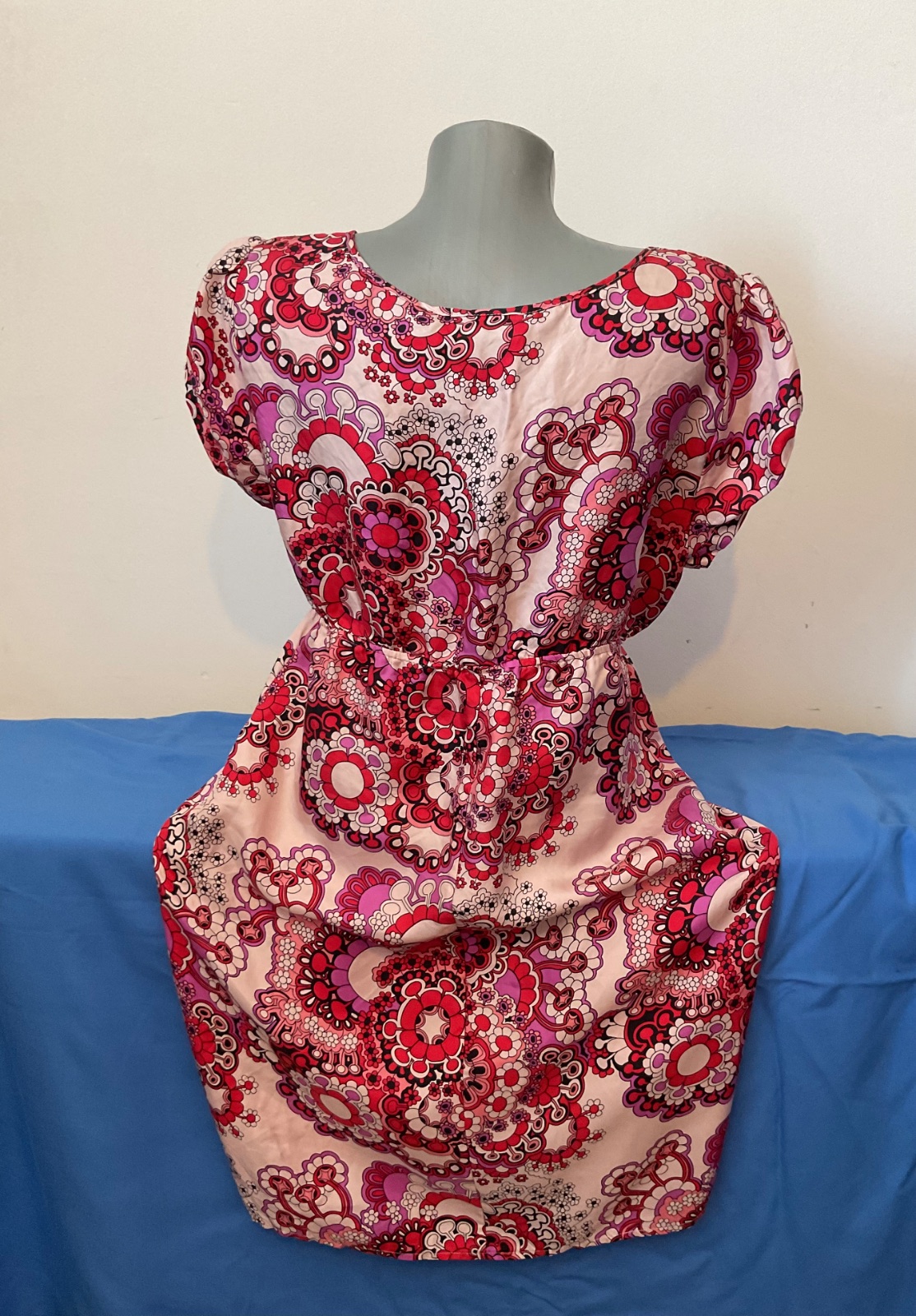 100% Selyem ruha, tunika 44-es XL 4