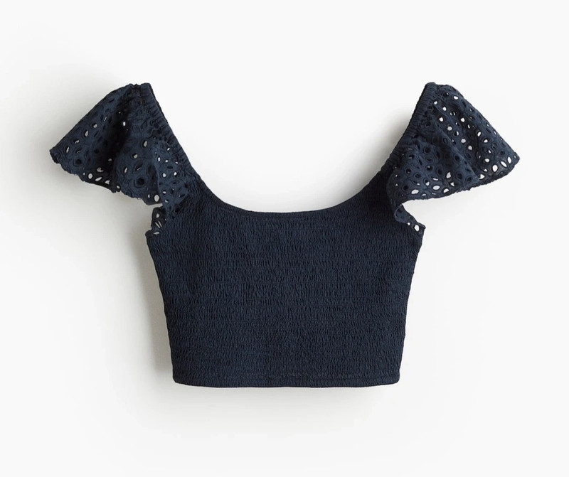 Top cropped azul de H&M 1