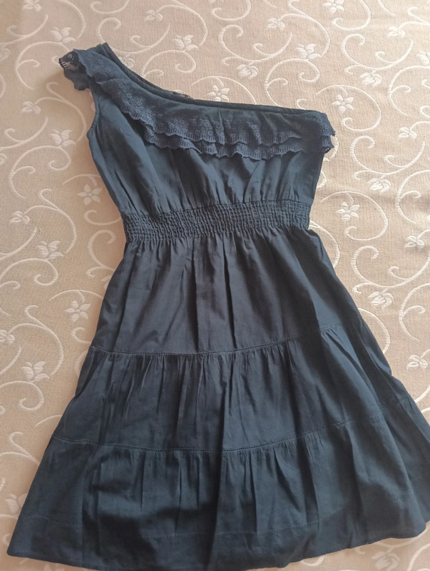 Vestido asimétrico azul de Fórmula Joven talla 38 1