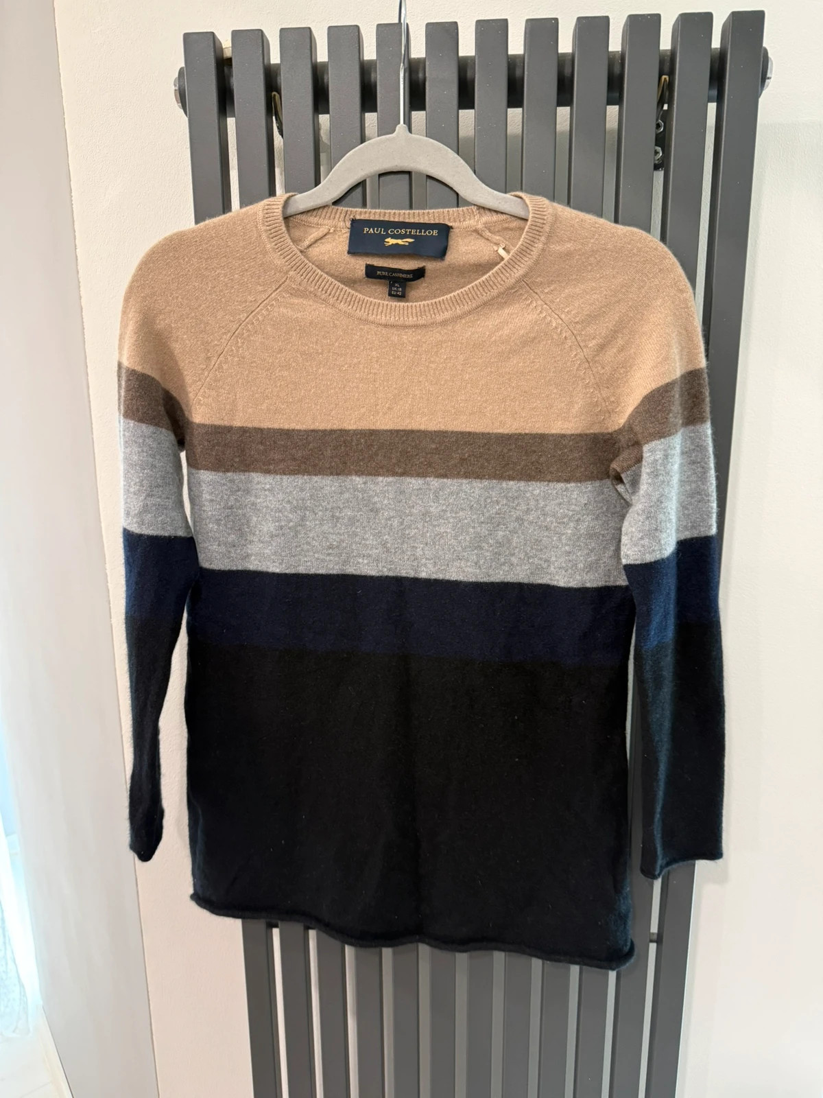 Paul Costelloe 100% Kasmír csíkos pulóver - XL méret 1