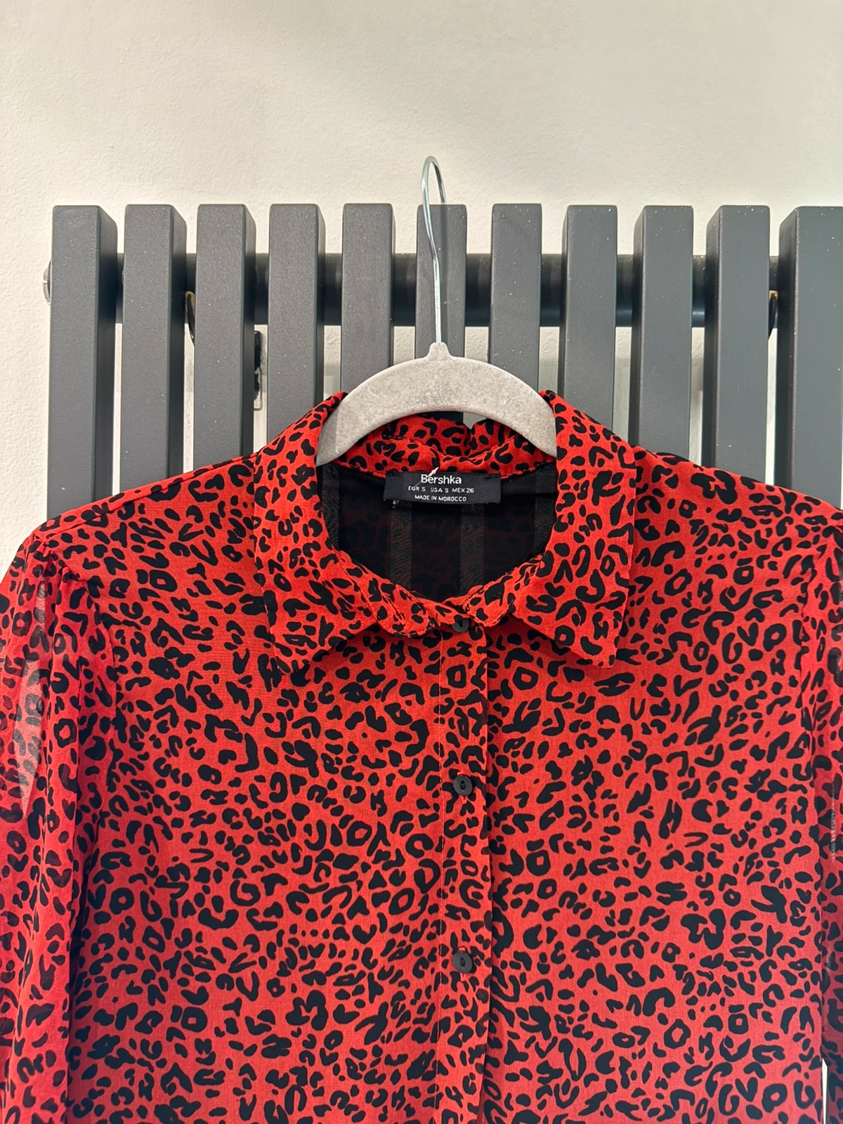 Bershka piros leopárdmintás ruha – S méret 4