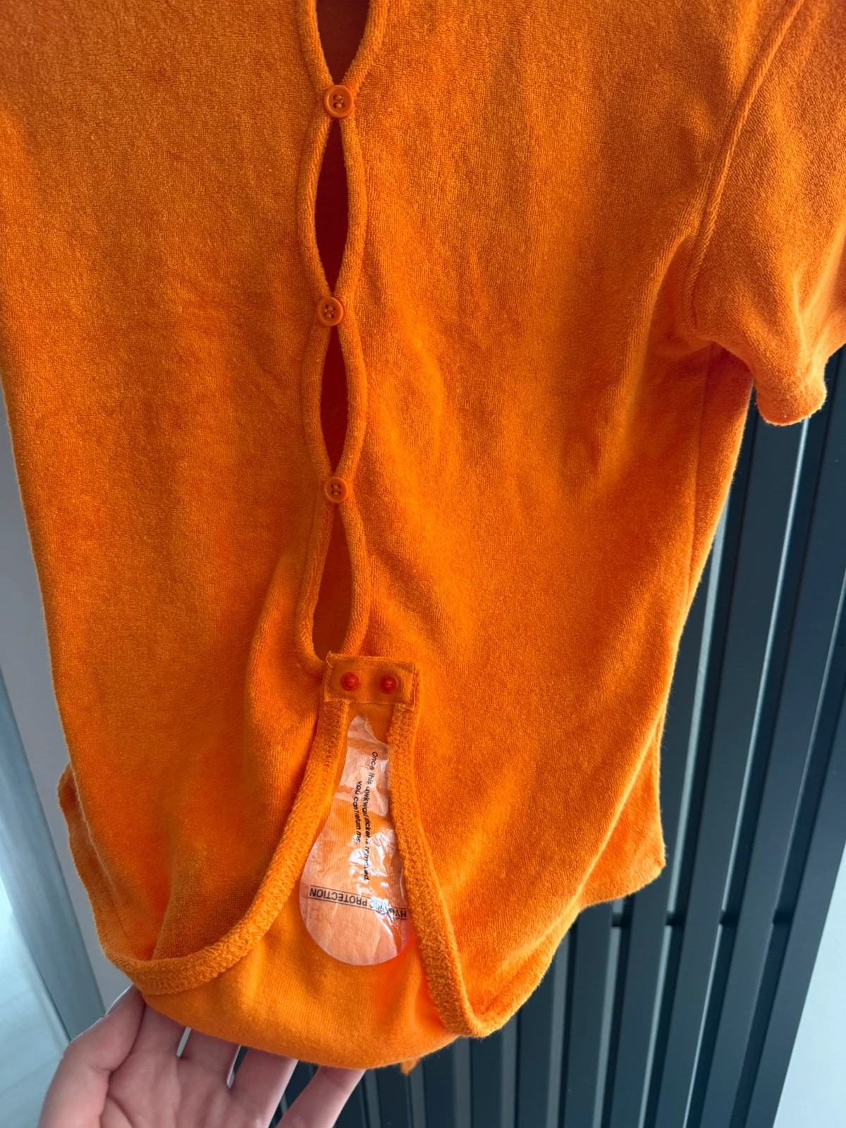 Missguided narancssárga frottír body 3