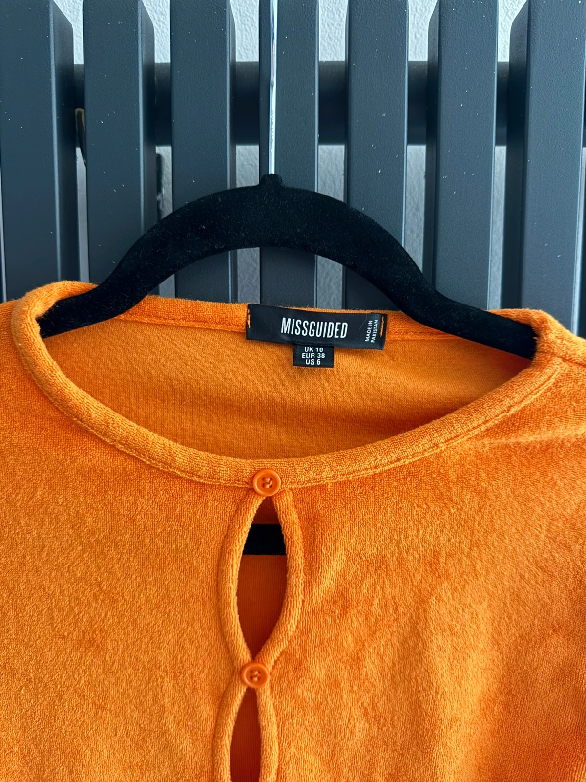 Missguided narancssárga frottír body 4
