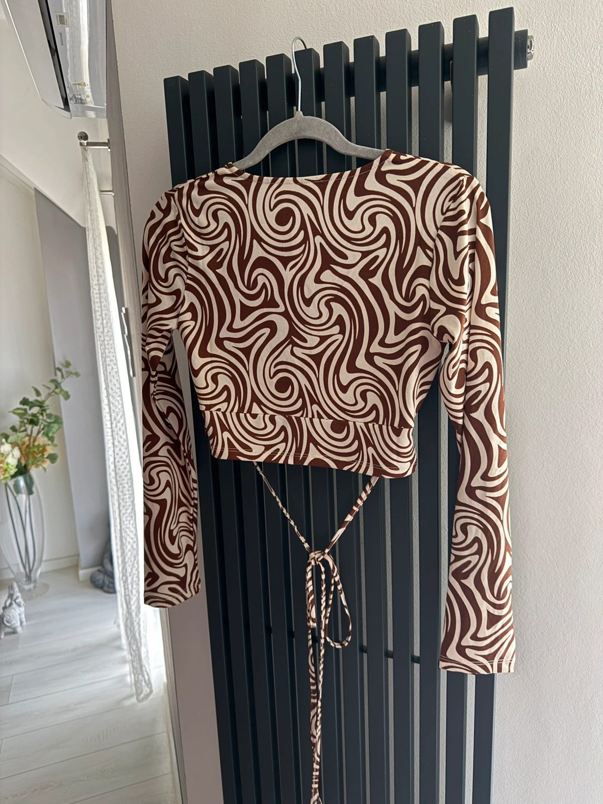 Sinsay márványmintás crop top - M méret 4