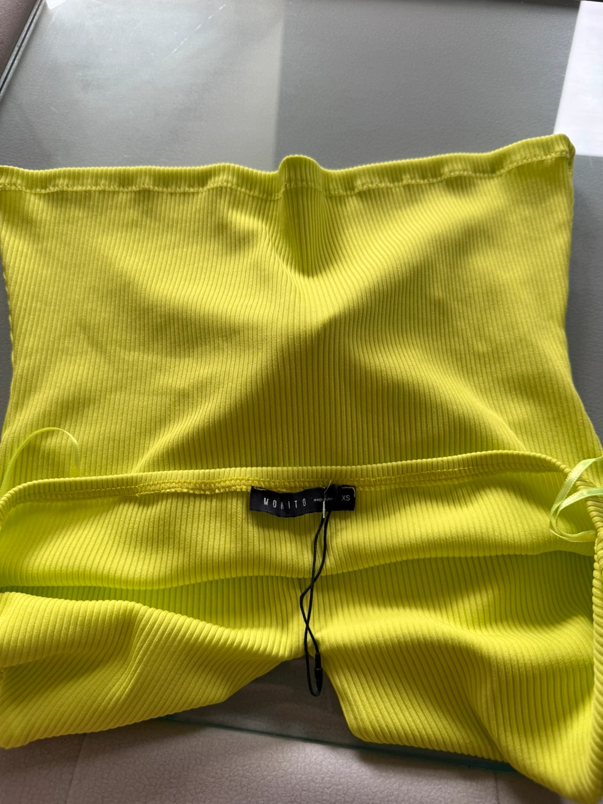 Neon zöld Mohito halter nyakú felső - XS méret 4