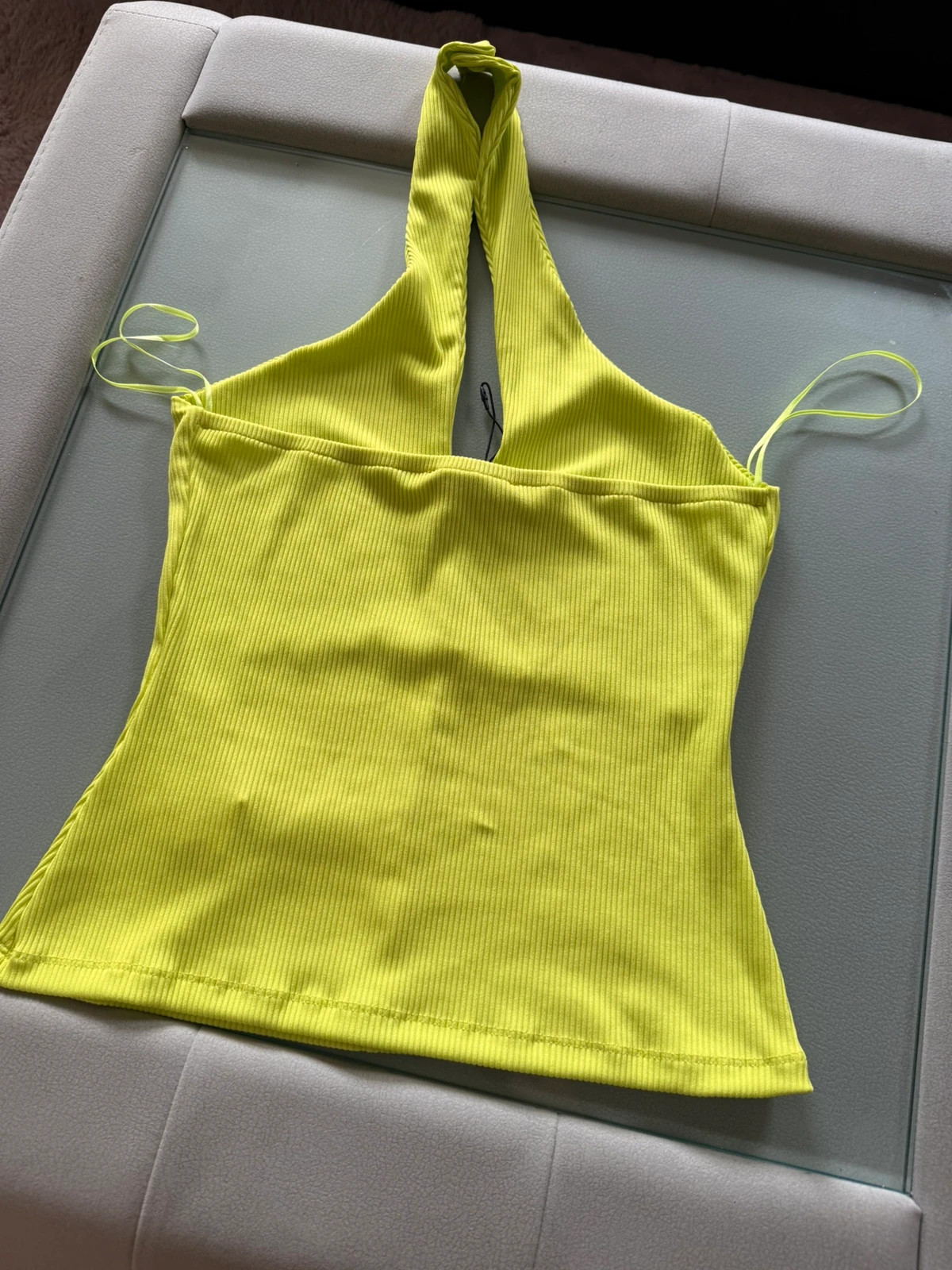 Neon zöld Mohito halter nyakú felső - XS méret 3