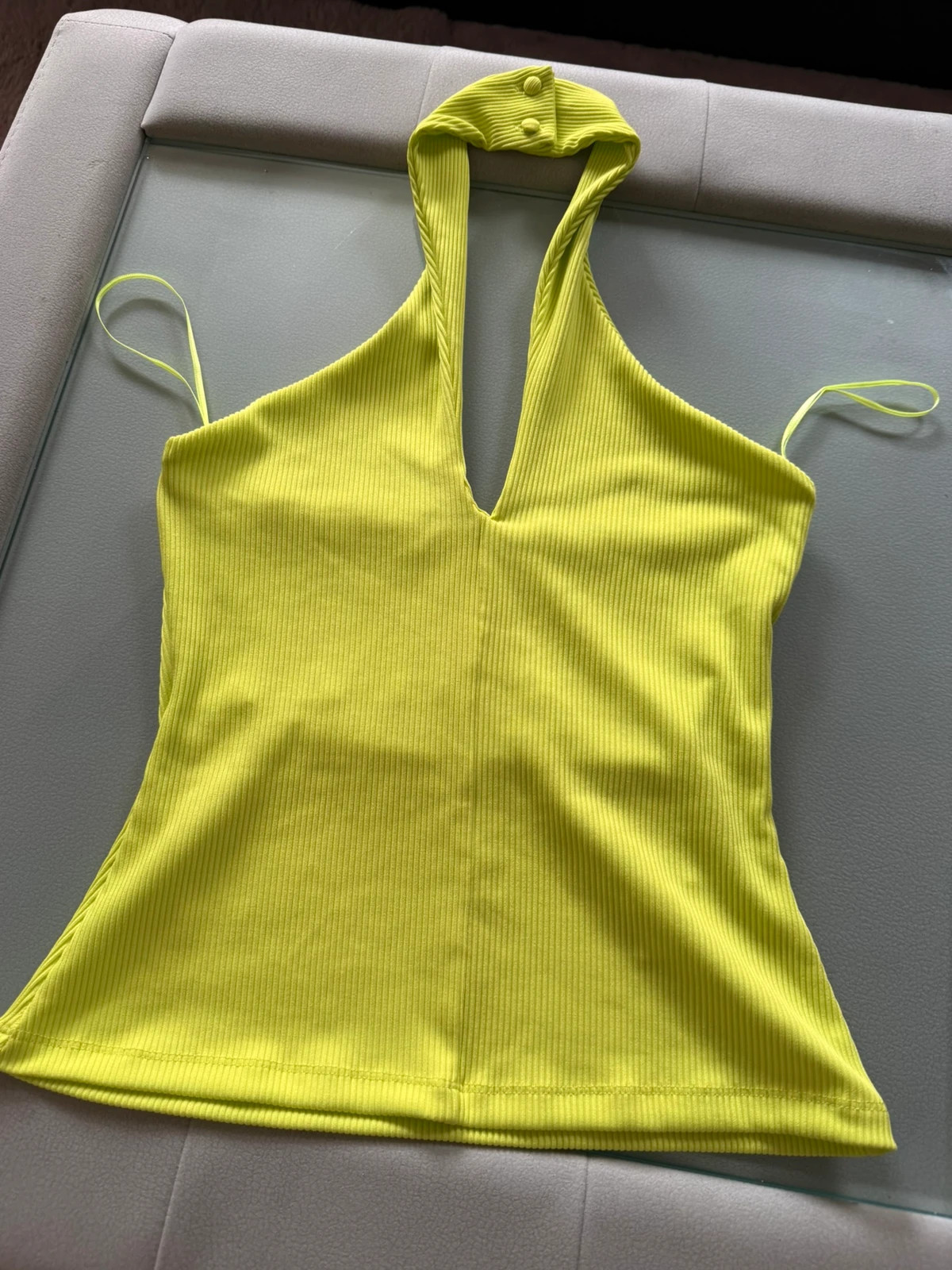 Neon zöld Mohito halter nyakú felső - XS méret 2