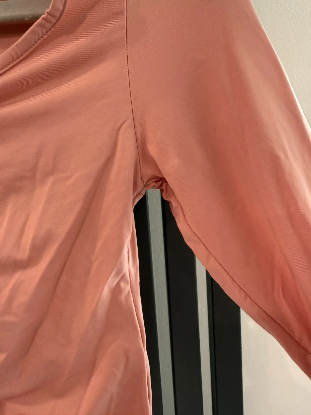 C&A Rózsaszín, ráncolt elejű hosszú ujjú crop top - XS méret 3