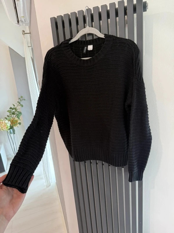 H&M Divided fekete kötött pulóver - S méret 3