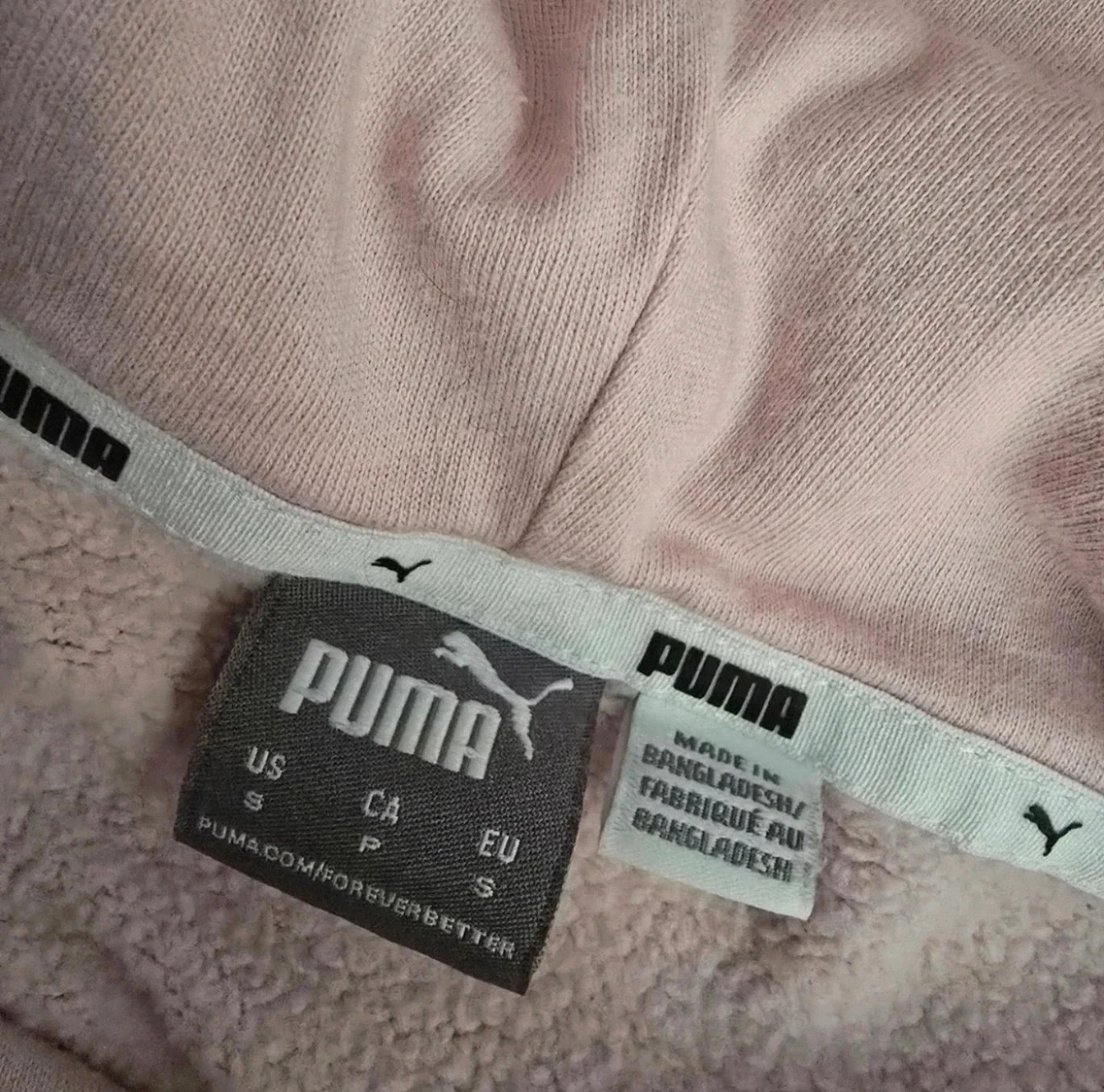 Eredeti Puma női belebújós kapucnis pulóver – Világosrózsaszín S méret 2