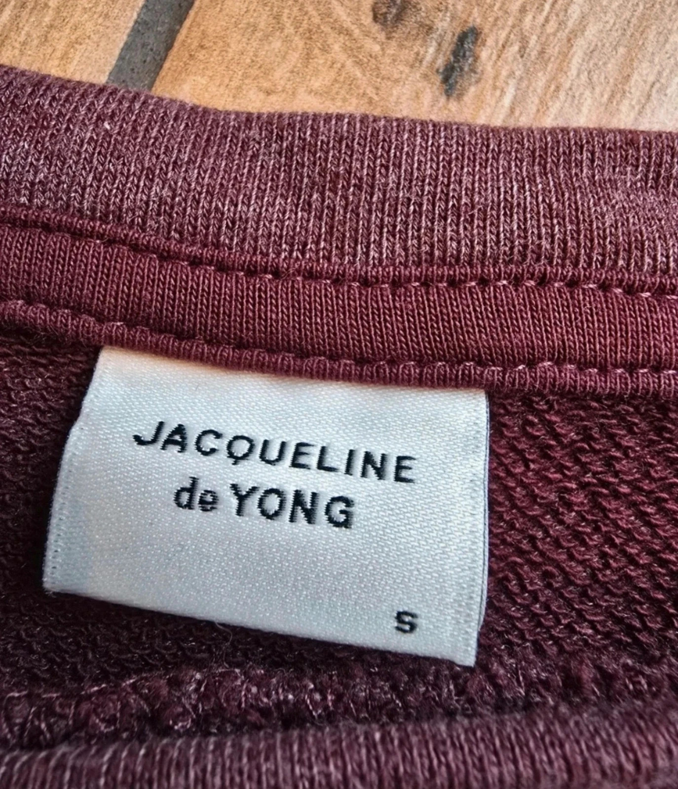 Jacqueline de Yong bordó hosszított pulóver S méretű 3