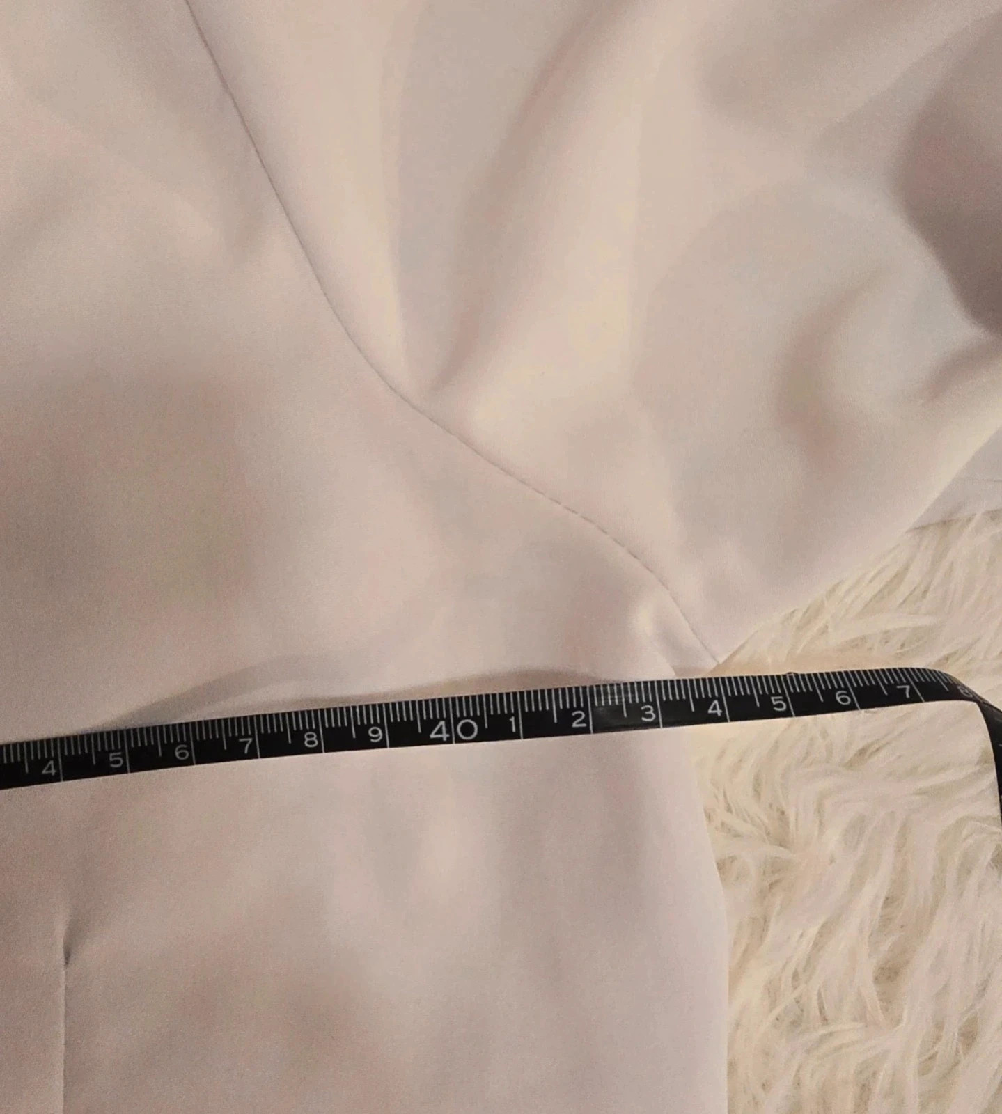 Shein Elegáns fehér ing fekete kontrasztos gallérral S méretű 4