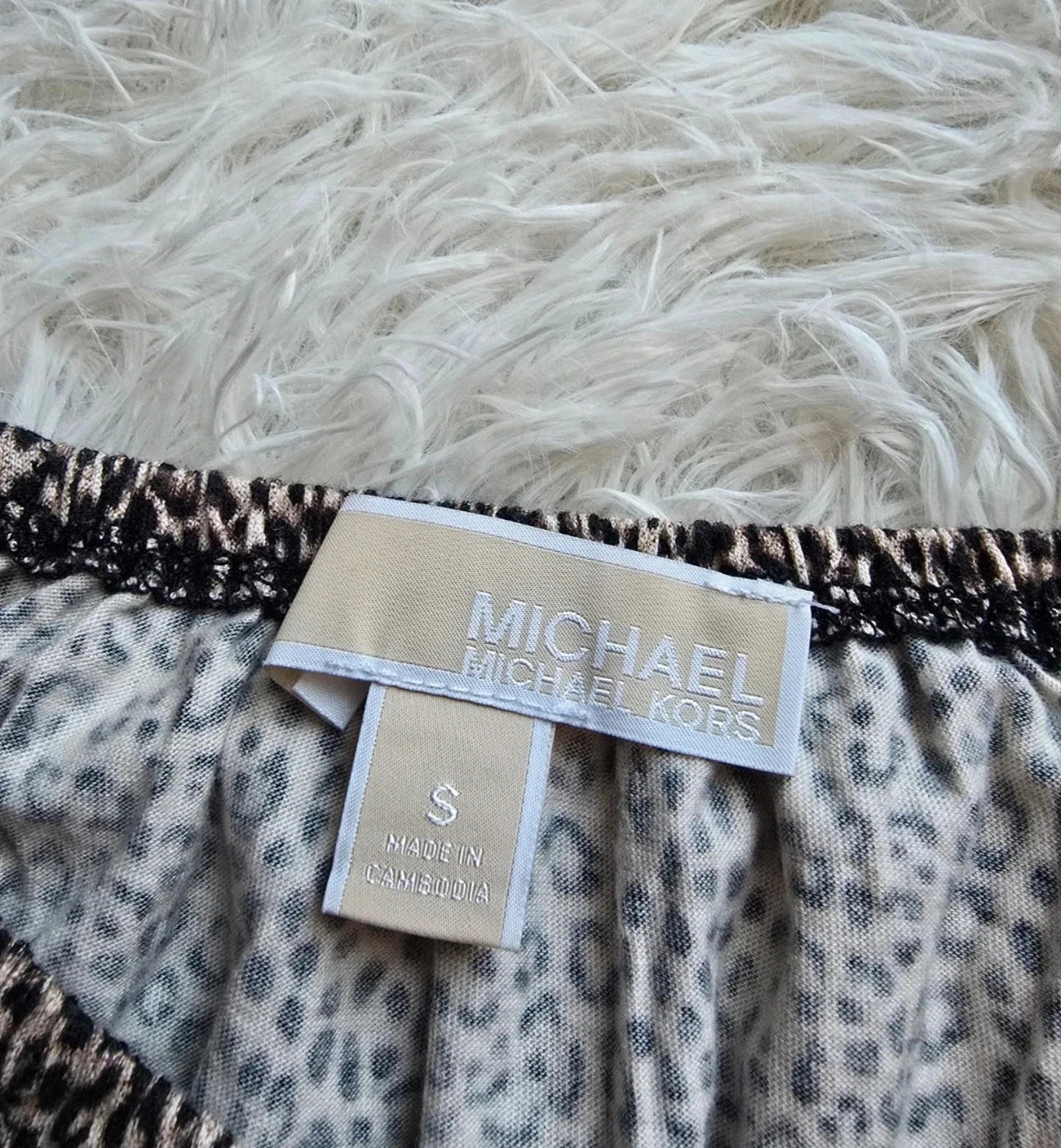 Eredeti Michael Kors leopárdmintás felső / fodros ujjú blúz – S-es 3