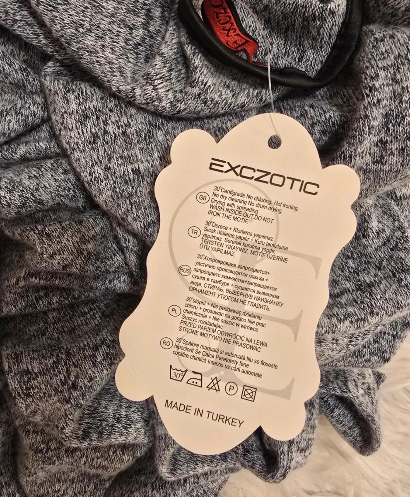 Elegáns női kényelmes szürke-fekete rózsamintás ruha S/M méret Új címkés 4