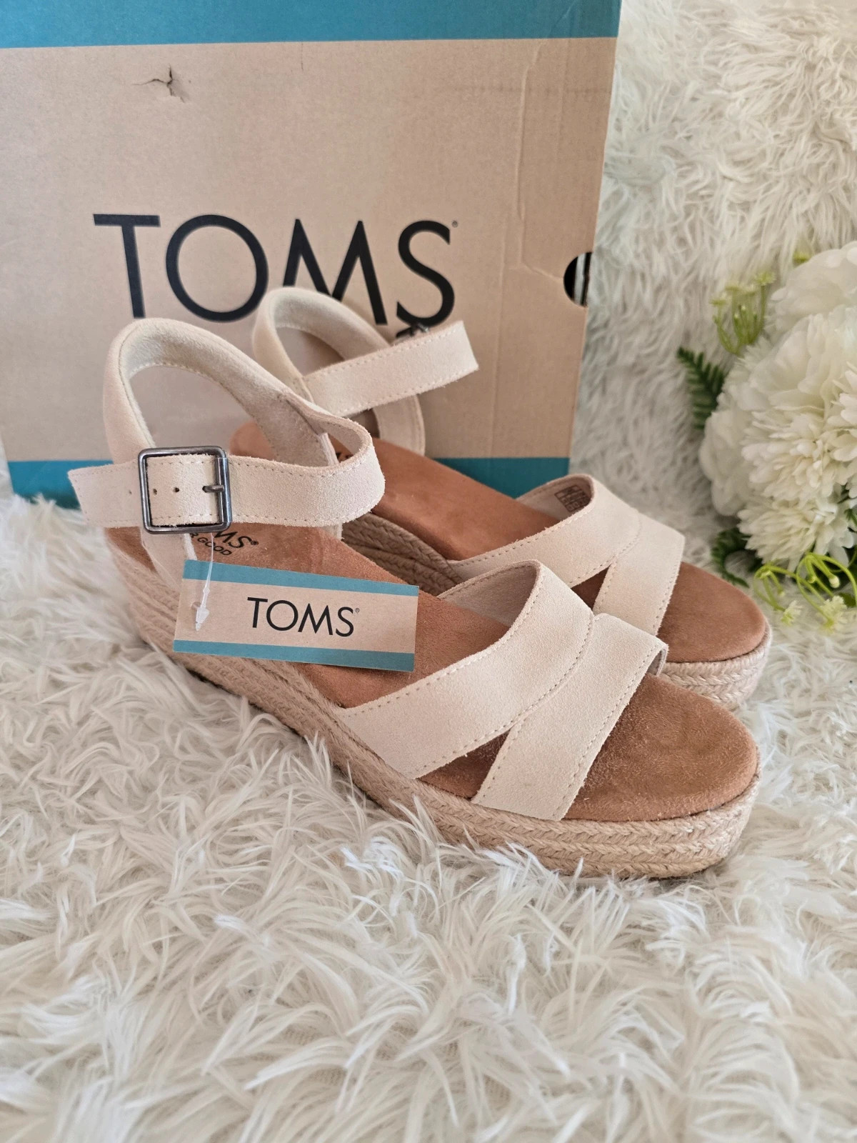Eredeti TOMS Audrey platform bézs színű extra kényelmes és extra minőségű szandál 38,5cm új,címkés 1